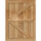 Ekena Millwork Framed Board-n-Batten Shutters w/Z-Bar, Rough Sawn Western Red Cedar, 26 7/8W x 28H, PR RBF06Z26X028RWR - alternate 2